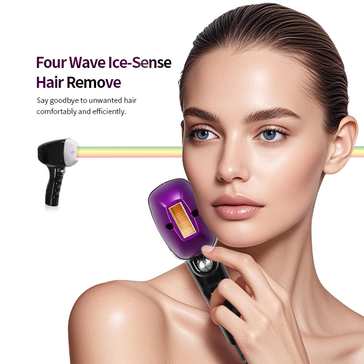 Al-Ma Sopranose Ice Titanium Laser Hair Removal Portable Skin Professional 808 Diode Laser Hair Removal Machine Soprania