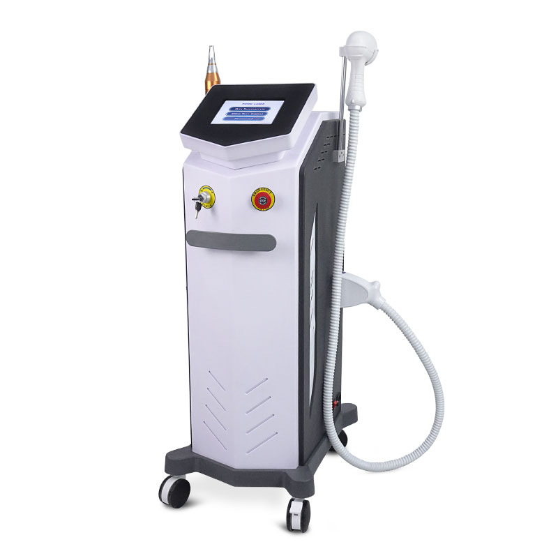 2 In 1 Diode Laser 808nm And Picolaser Nd Yag Laser Tattoo Removal Permanent Hair Removal Machine