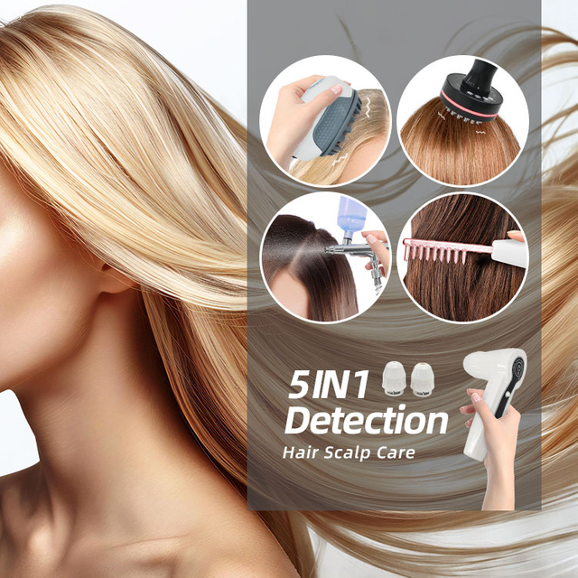 5 In 1 Hair Scalp Treatment Hair Follicle Detection Analysis Hair Regrowth Machine Anti Hair Loss Hair Care
