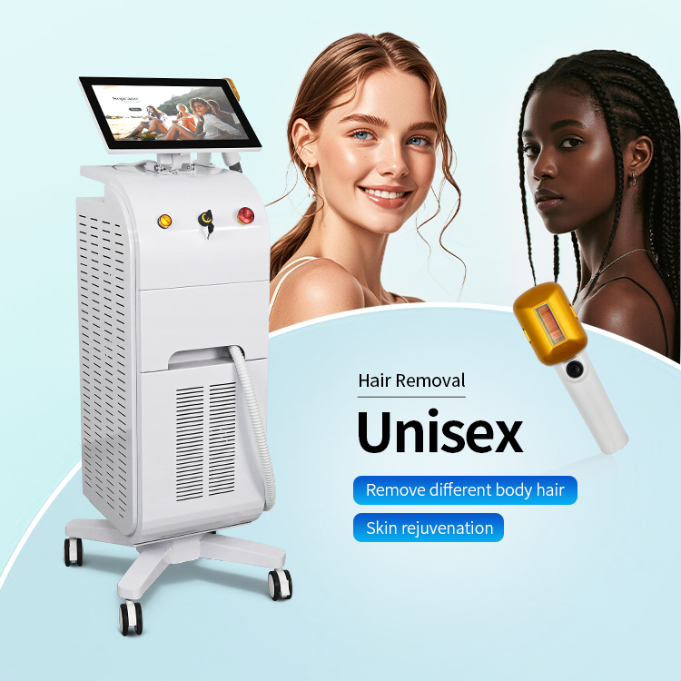 Laser Soprano Titanium Epilation Diode 808 Laser Hair Removal Machine Women Man Hair Removing Lazer With 5 Replaceable Spot Size