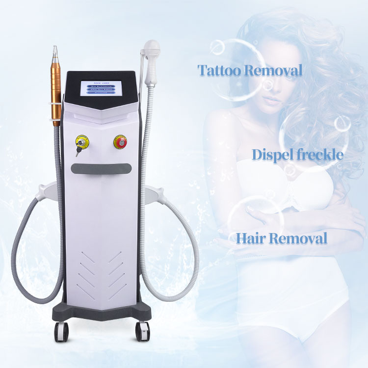 2 In 1 Diode Laser 808nm And Picolaser Nd Yag Laser Tattoo Removal Permanent Hair Removal Machine