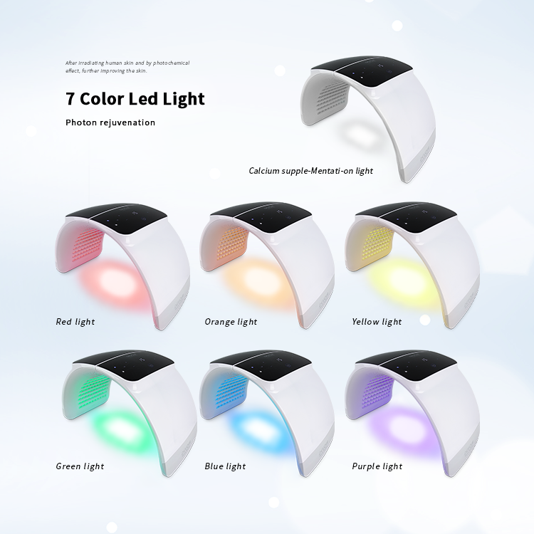 7 Colors Pdt Led Light With Calcium Light Machine Photon Therapy Device Skin Rejuvenation Facial Care Lamp