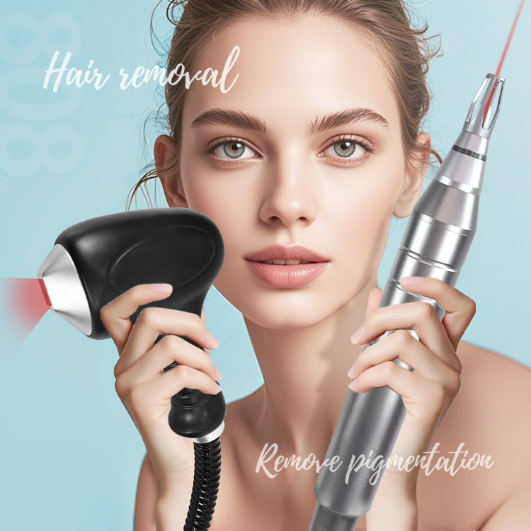 2 In 1 808 Diode Laser Permanent Hair Removal And Pico Laser Tattoo Removal Machine