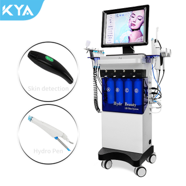 Hydrofacial Diamond Peeling Water Oxygen Jet 11 In 1 Hydro Dermabrasion With Skin Analyzer Beauty Machine
