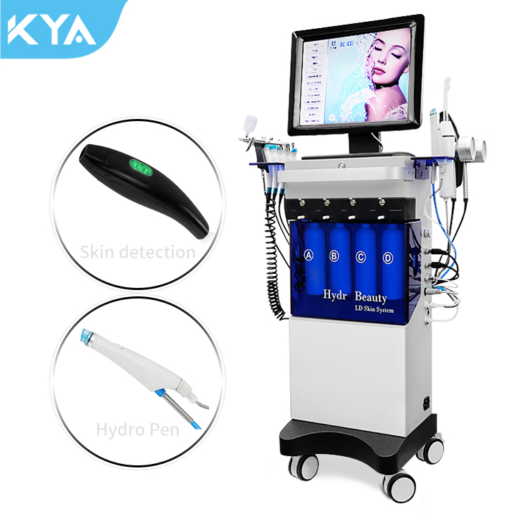 Hydrofacial Diamond Peeling Water Oxygen Jet 11 In 1 Hydro Dermabrasion With Skin Analyzer Beauty Machine