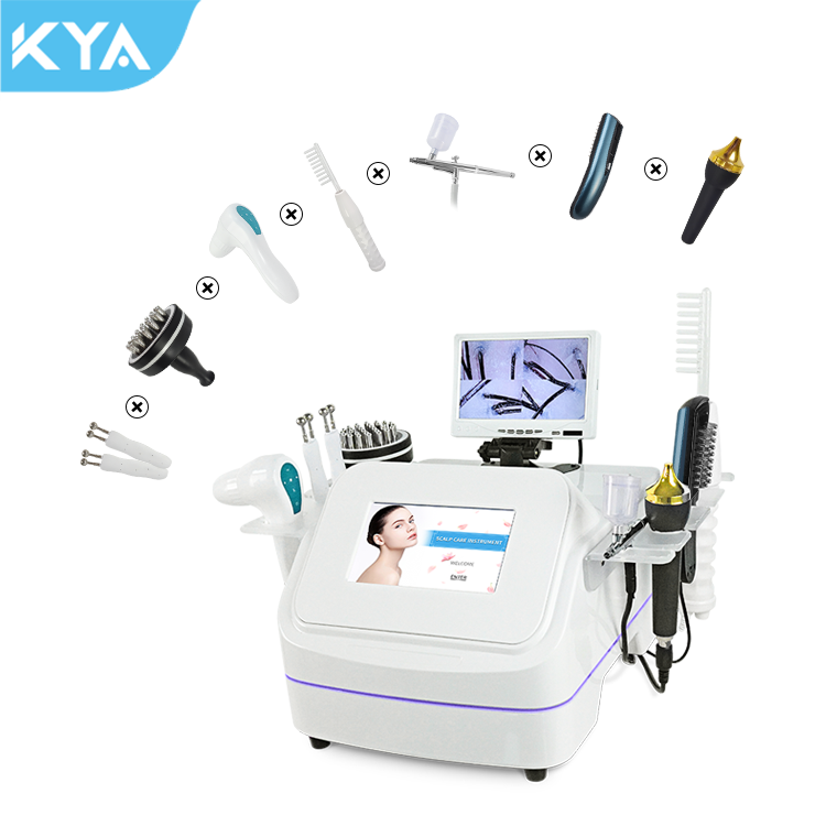 Kya Scalp Treatment Machine 7 In 1 Scalp Massager Hair Analysis Microscope Device For Hair Care Hair Scalp Massage Machines 