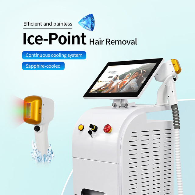 Laser Soprano Titanium Epilation Diode 808 Laser Hair Removal Machine Women Man Hair Removing Lazer With 5 Replaceable Spot Size