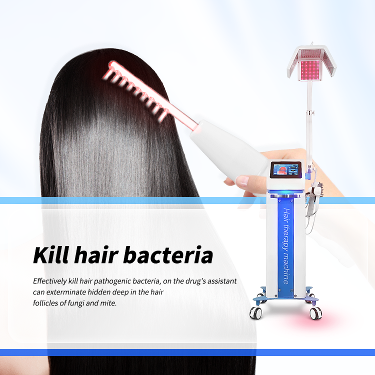 Lllt Hair Growth Laser Machine 650nm Red Light Therapy Anti Hair Loss Scalp Analyzer Hair Follicle Detector For Hair Scalp Care