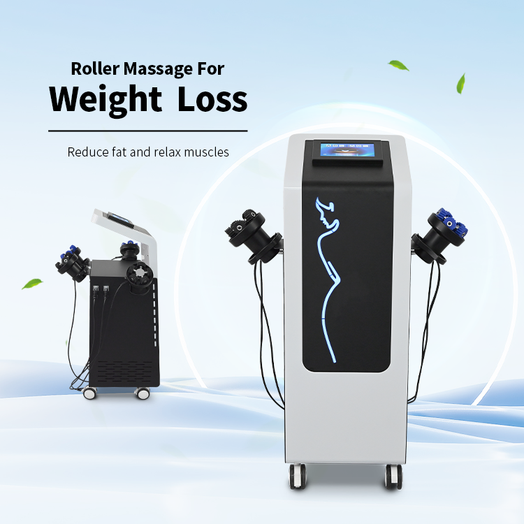 Professional 360&deg;Rotation Roller Slimming Massage Machine 4 Handles Face Body Slimming Vibration Massager