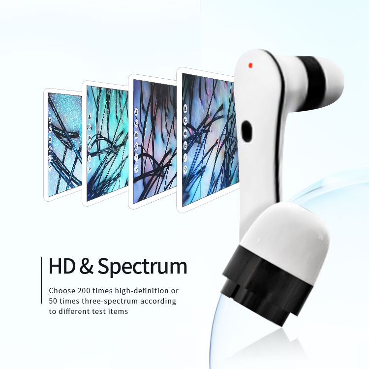 5 In 1 Scalp Analyzer Hair Follicle Detector Hd Camera Scalp Scanner Follicle Health Detector Hair Care Massage Portable