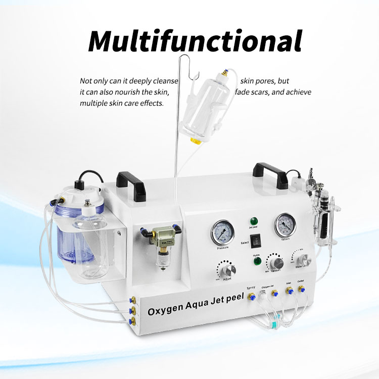 5 In 1 Hydra Facial Device Bubble Solution For Hydra Oxygen Aqua Jet Peel Hydro Dermabrasion Facial Beauty Machine