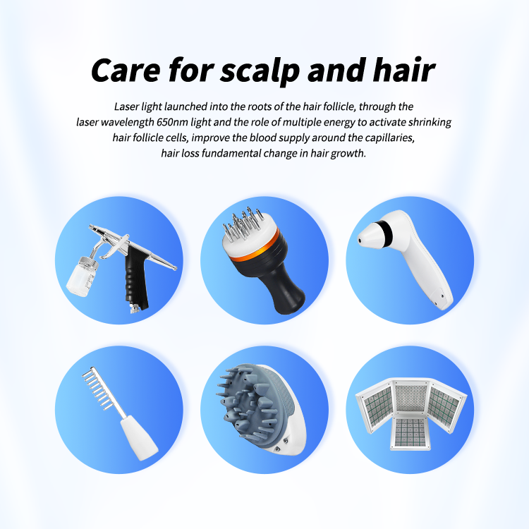 Lllt Hair Growth Laser Machine 650nm Red Light Therapy Anti Hair Loss Scalp Analyzer Hair Follicle Detector For Hair Scalp Care