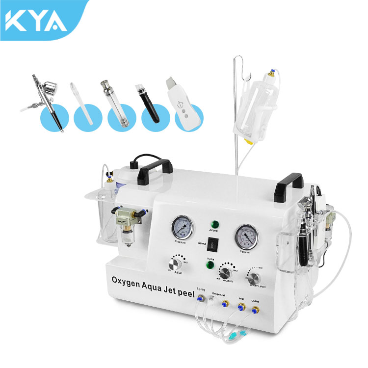 5 In 1 Hydra Facial Device Bubble Solution For Hydra Oxygen Aqua Jet Peel Hydro Dermabrasion Facial Beauty Machine