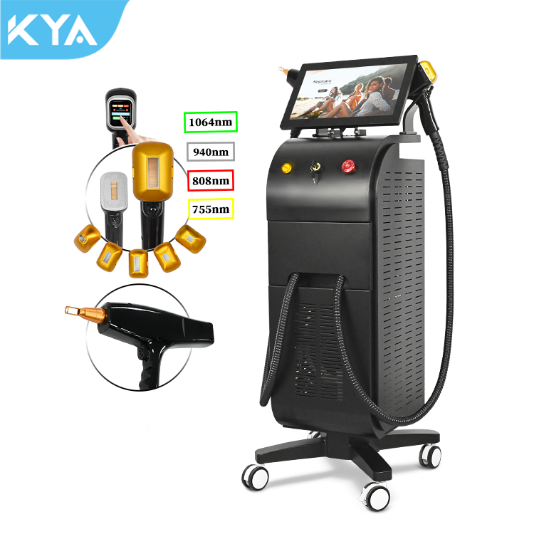 4 Waves Soprano Titanium Laser Ladies Hair Removal Machine Tattoo Removal Ndyag Laser Depiladora Laser Cosmetic Device
