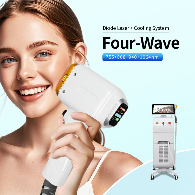 Laser Soprano Titanium Epilation Diode 808 Laser Hair Removal Machine Women Man Hair Removing Lazer With 5 Replaceable Spot Size