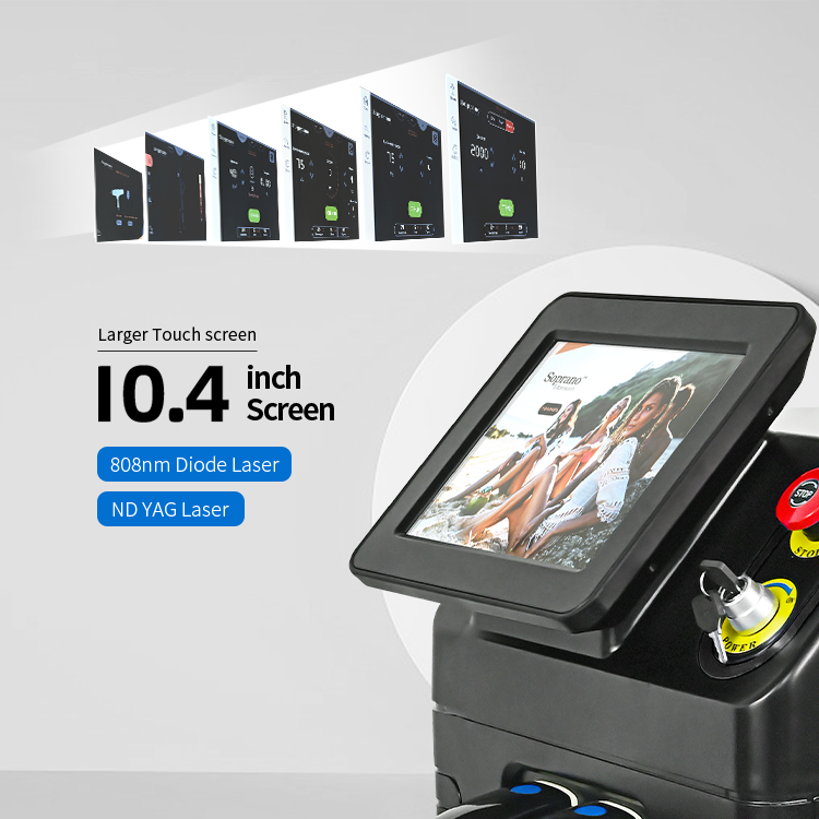 2 In 1 808 Diode Laser Permanent Hair Removal And Pico Laser Tattoo Removal Machine