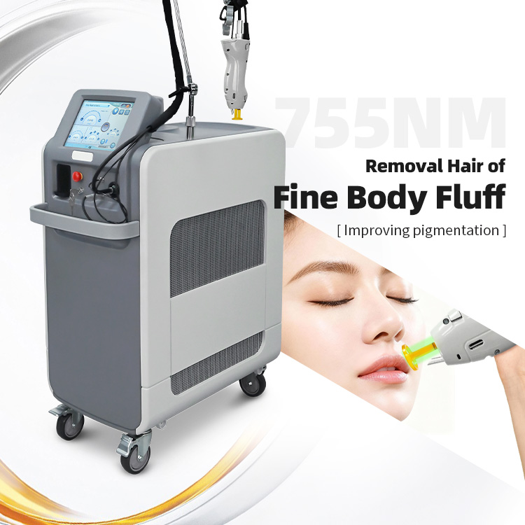 High Power Alixdritech 755 1064 Laser Nd Yag Long Pulse Hair Removal Beauty Machine