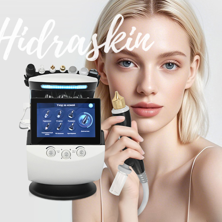 7 In 1 Microdermabrasion Hydra Facial Machine With Analyzer Skin Smart Ice Blue Hydro Facial Dermabrasion Machines