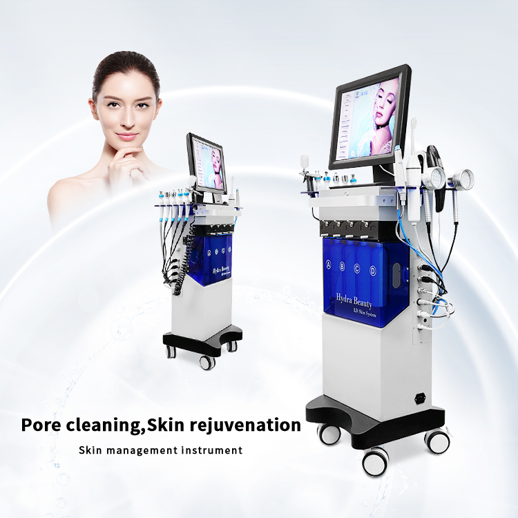 Hydrofacial Diamond Peeling Water Oxygen Jet 11 In 1 Hydro Dermabrasion With Skin Analyzer Beauty Machine
