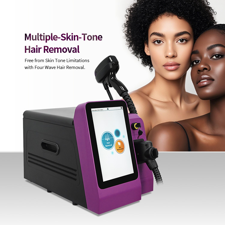 Al-Ma Sopranose Ice Titanium Laser Hair Removal Portable Skin Professional 808 Diode Laser Hair Removal Machine Soprania