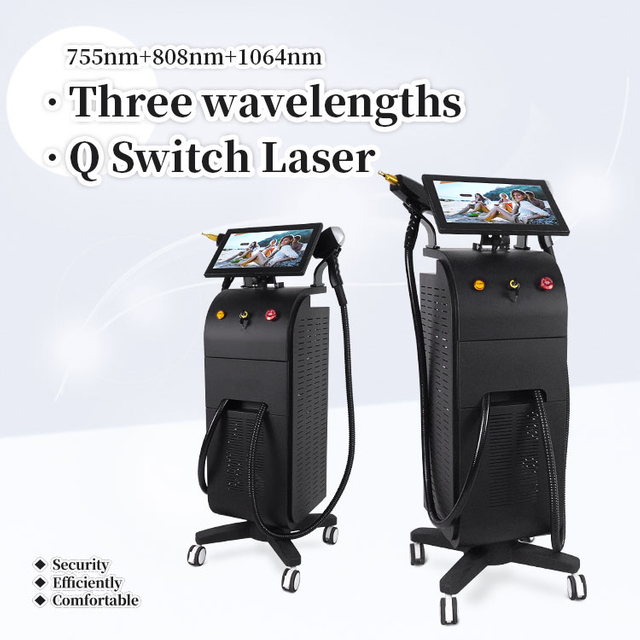 3 Waves Alma Soprano Ice Titanium Laser Hair Removal Machine 2 In 1 Ndyag Laser Tattoo Removal Laser Picosecond Laser