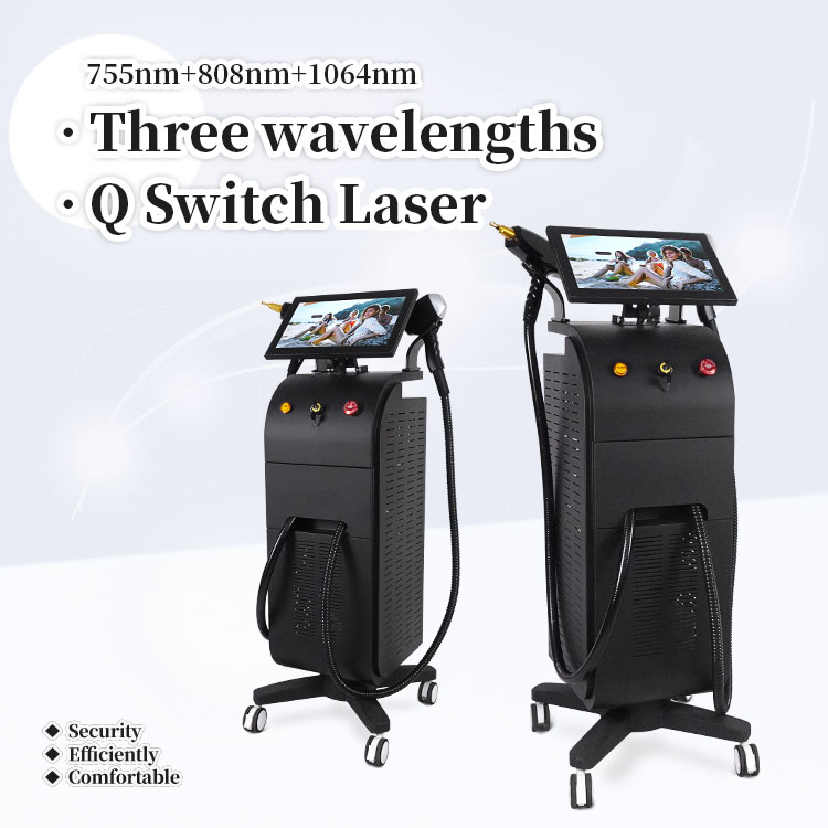 3 Waves Alma Soprano Ice Titanium Laser Hair Removal Machine 2 In 1 Ndyag Laser Tattoo Removal Laser Picosecond Laser