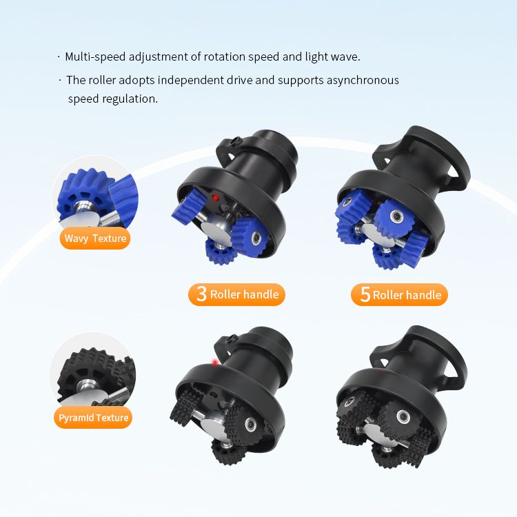 Professional 360&deg;Rotation Roller Slimming Massage Machine 4 Handles Face Body Slimming Vibration Massager