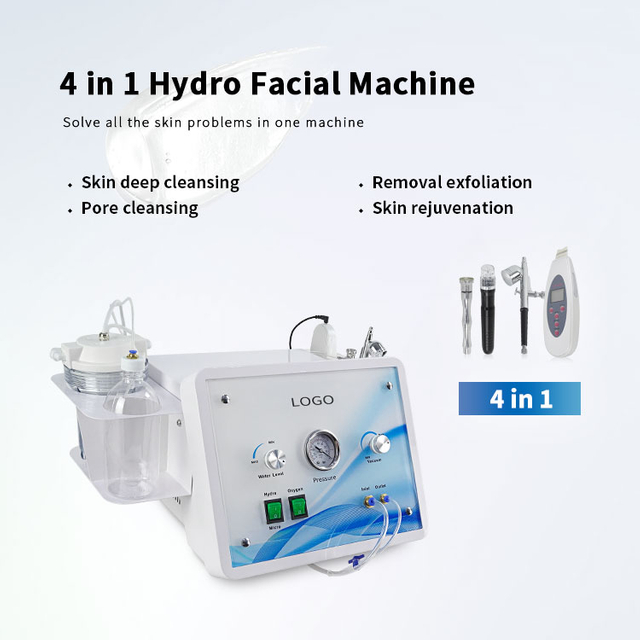 4 In 1 Hydra Facial Cleansing Device Microdermabrasion Aqua Scrubber Peeling Hydrafacial Machine
