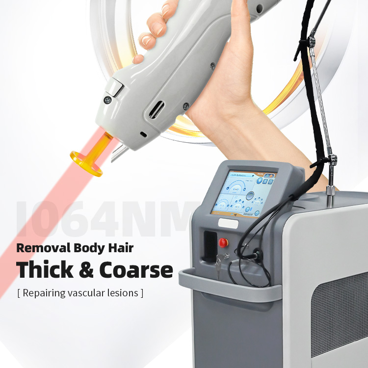 High Power Alixdritech 755 1064 Laser Nd Yag Long Pulse Hair Removal Beauty Machine